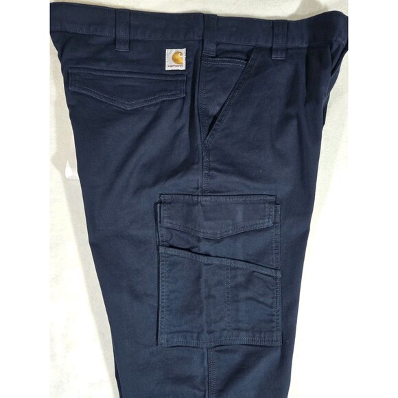 Carhartt Cargo Work Pants Blue Canvas Rugged Flex Relaxed Fit Mens 38x36 - Picture 9 of 16